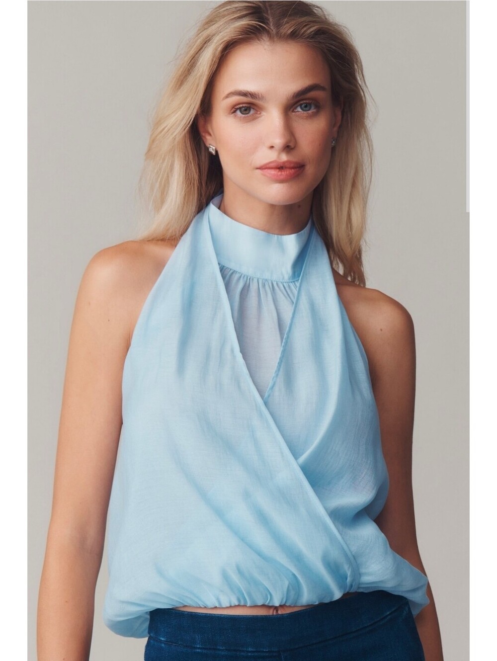 NWT Anthropologie Layered Halter Sleeveless Blouse.  Size L. Ret.$98